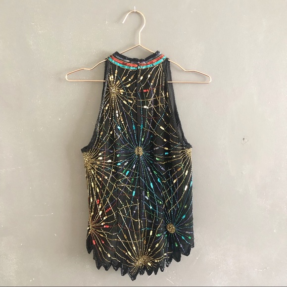 Gorgeous VTG Beaded Top - Laurence Kazar - Picture 2 of 7